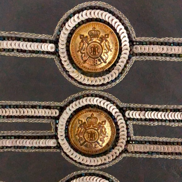 Military style mixed metal cross body bag - Picture 3 of 8